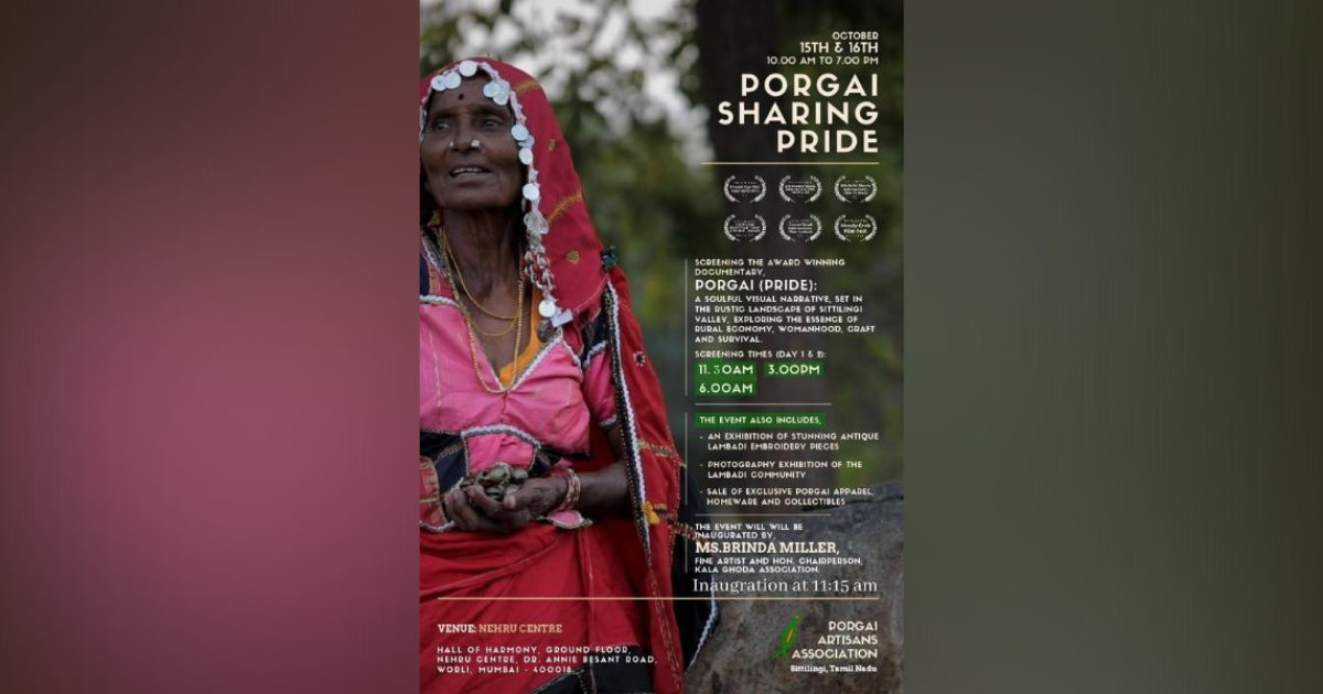 Porgai Sharing Pride: An Event to Celebrate Lambadi Hand Embroidery